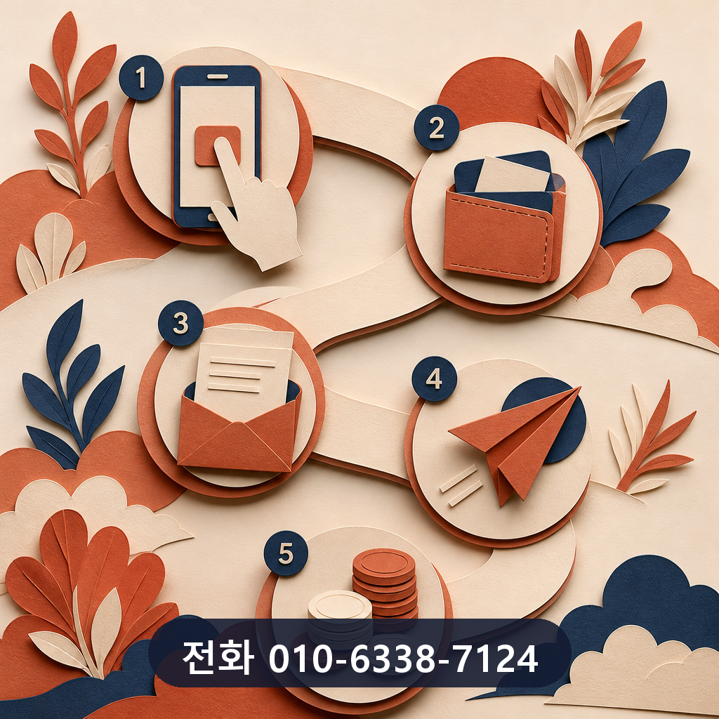 신용카드 당일 현금화 진행 절차 이미지